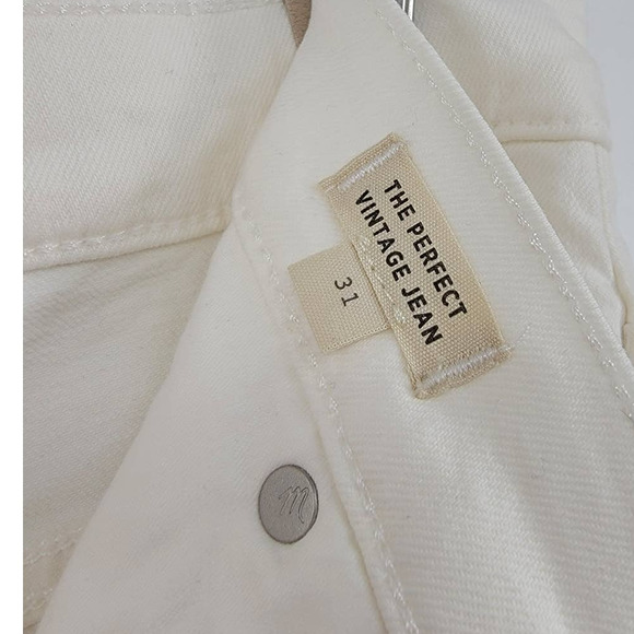 Madewell Perfect High Rise Vintage Jean 31 Tile White NWT - Picture 3 of 10